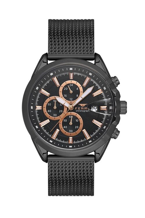 Ferro 46 mm Füme Hasır Kordon Erkek Kol Saati FM31306C-V FM31306C-V