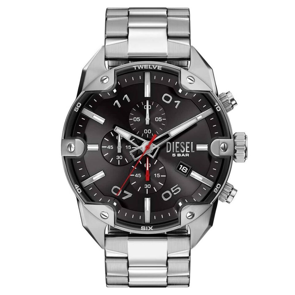 Diesel DZ4709 Quartz Çelik Gri Siyah Kadran 49 mm Erkek Kol Saati