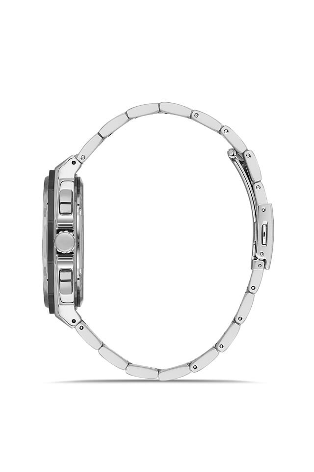 Ferro FM11590AWT-J2 Quartz Çelik Gri Siyah Kadran 44 mm Erkek Kol Saati