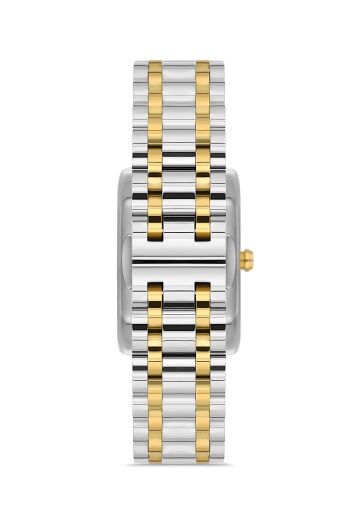 Ferro FL43005A-D6 Quartz Çelik Altın/Gri Yeşil Kadran 22 mm Kadın Kol Saati