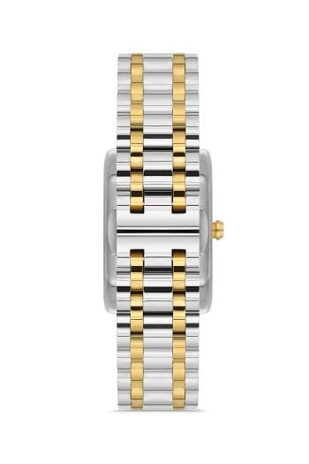 Ferro FL43005A-D6 Quartz Çelik Altın/Gri Yeşil Kadran 22 mm Kadın Kol Saati