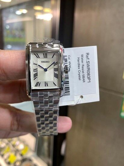 Seiko SWR083P Quartz Çelik Gri Beyaz Kadran 22 mm Kadın Kol Saati