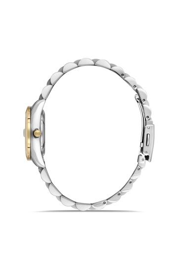 Ferro Quartz Çelik Altın/Gri 30 mm Kadın Kol Saati
