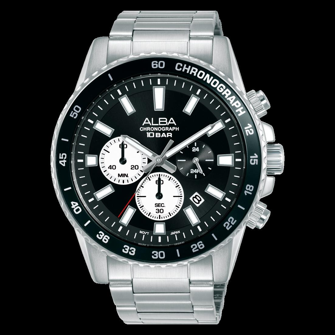 Alba AT3L17X1 Quartz Çelik Gri Siyah Kadran 45 mm Erkek Kol Saati
