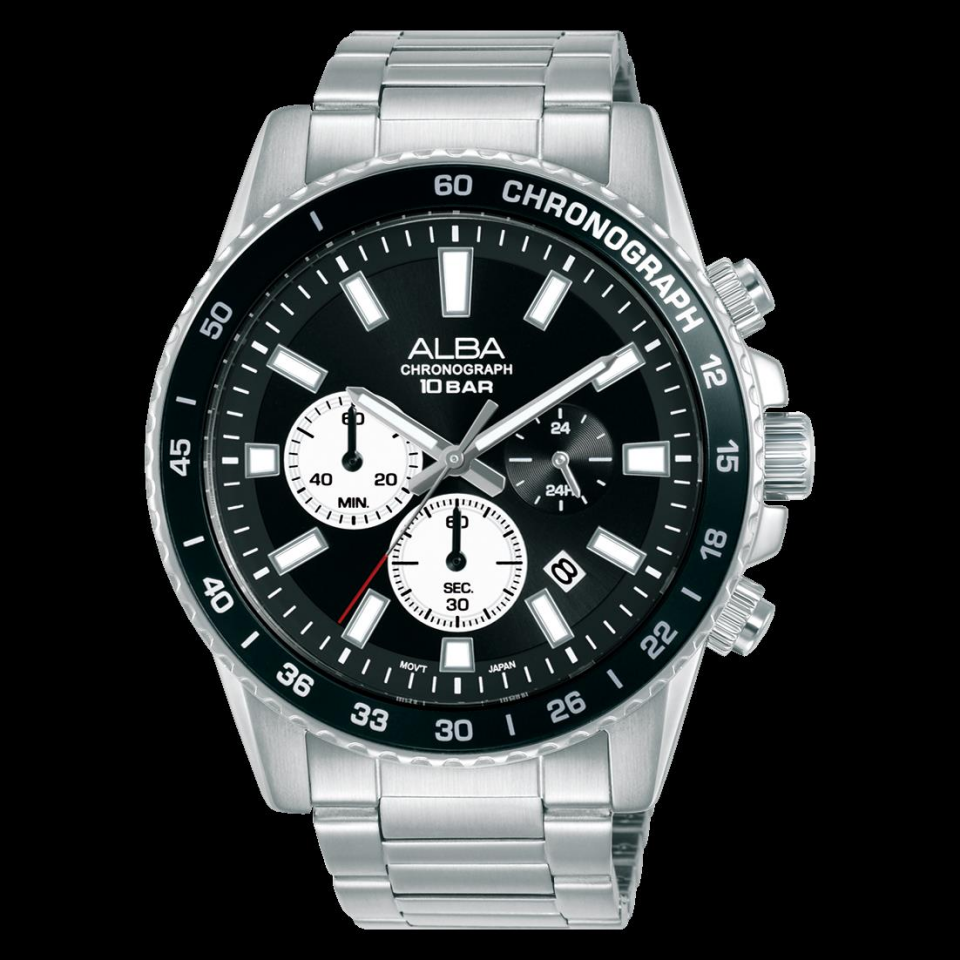 Alba AT3L17X1 Quartz Çelik Gri Siyah Kadran 45 mm Erkek Kol Saati