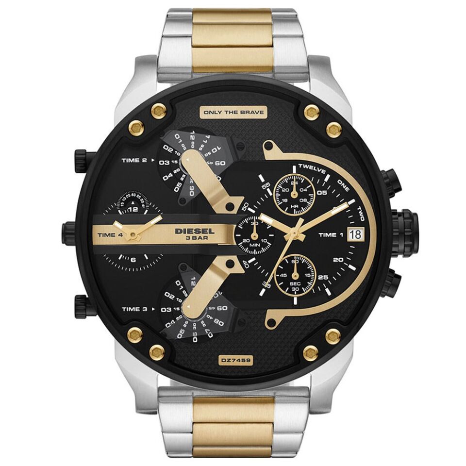 Diesel DZ7459 Quartz Çelik Altın-Gri Siyah Kadran 57 mm Erkek Kol Saati