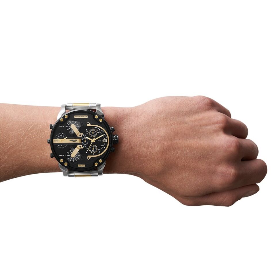 Diesel DZ7459 Quartz Çelik Altın-Gri Siyah Kadran 57 mm Erkek Kol Saati