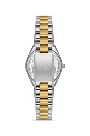 Quartz Çelik Altın/Gri Kırmızı Kadran 30 mm Kadın Kol Saati