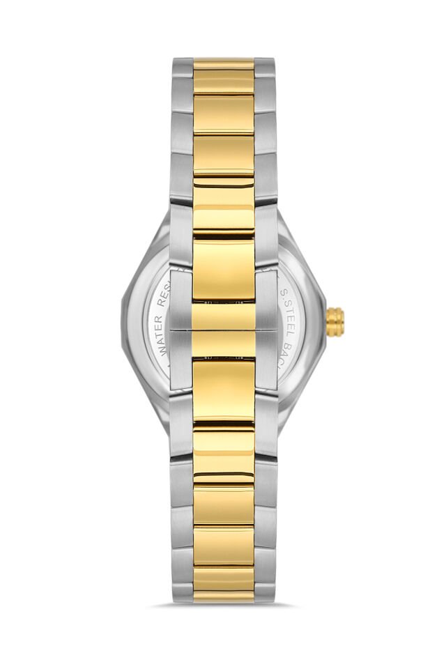Ferro Sarı ve Gümüş Çelik Kordon Kadın Kol Saati FL43018A-D6 3ATM Su Geçirmez 2 Yıl Garantili