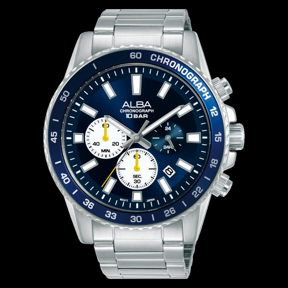 AT3L15X1  Alba Quartz Çelik Gri Lacivert Kadran 10 ATM 45 mm Erkek Kol Saati