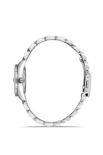 Ferro Quartz Çelik Gri Turkuaz Kadran 30 mm Kadın Kol Saati
