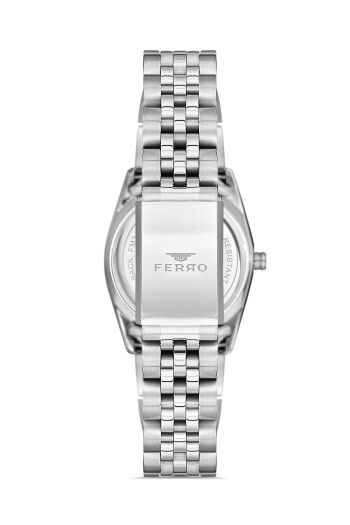 Ferro Quartz Çelik Gri Turkuaz Kadran 30 mm Kadın Kol Saati