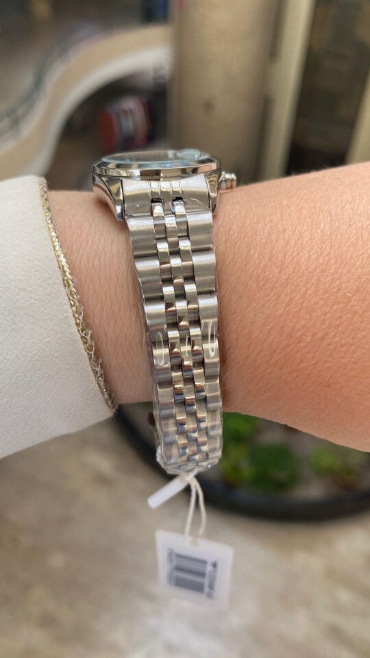 Ferro Quartz Çelik Gri Turkuaz Kadran 30 mm Kadın Kol Saati