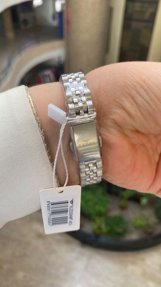 Ferro Quartz Çelik Gri Turkuaz Kadran 30 mm Kadın Kol Saati