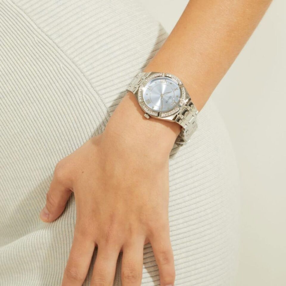 Guess GUGW0033L5 Quartz Çelik Gri Mavi Kadran 36 mm Kadın Kol Saati