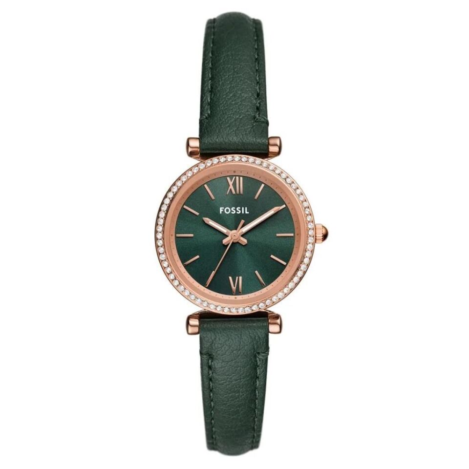Fossil FES5370 Quartz Deri Yeşil 28 mm Kadın Kol Saati