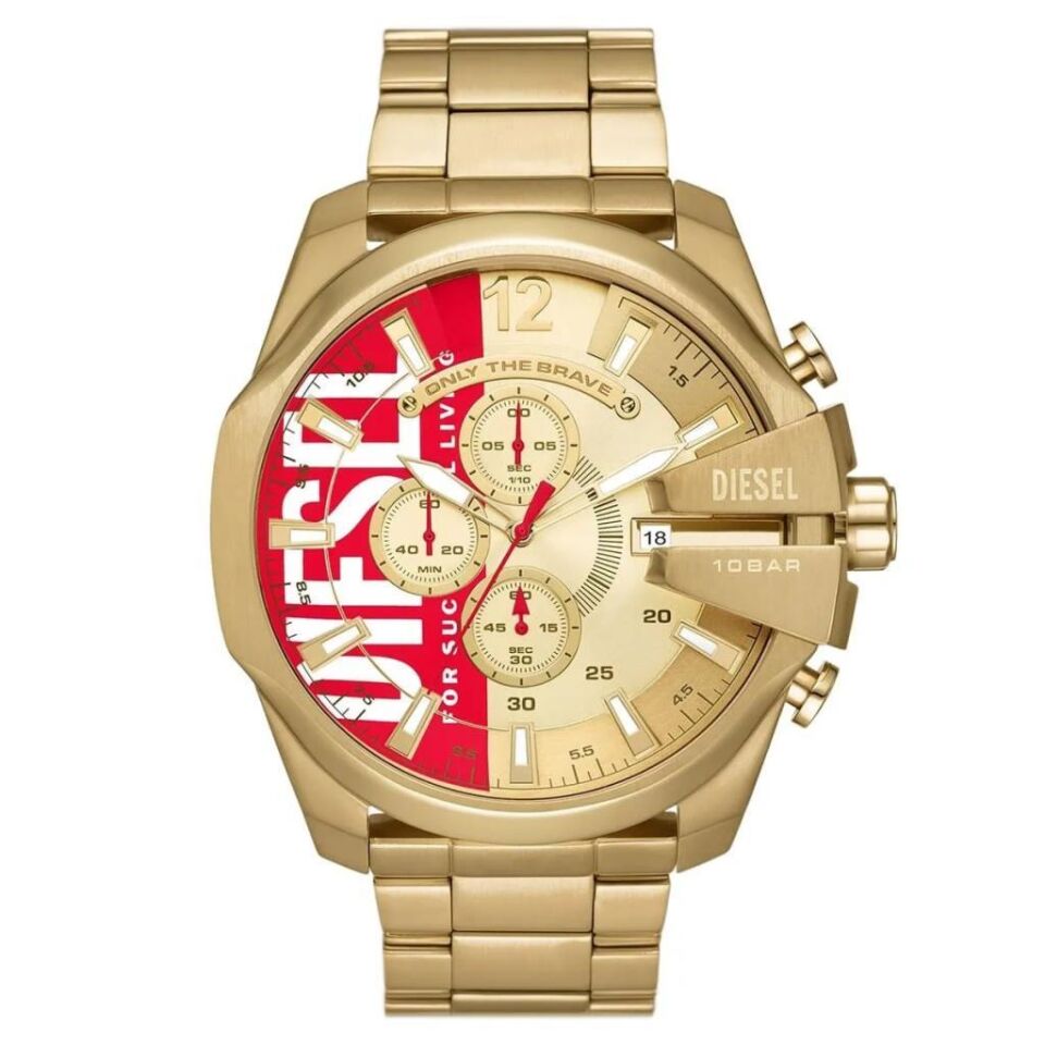 Diesel DZ4642 Quartz Çelik Altın Rengi 10 ATM 51 mm Erkek Kol Saati