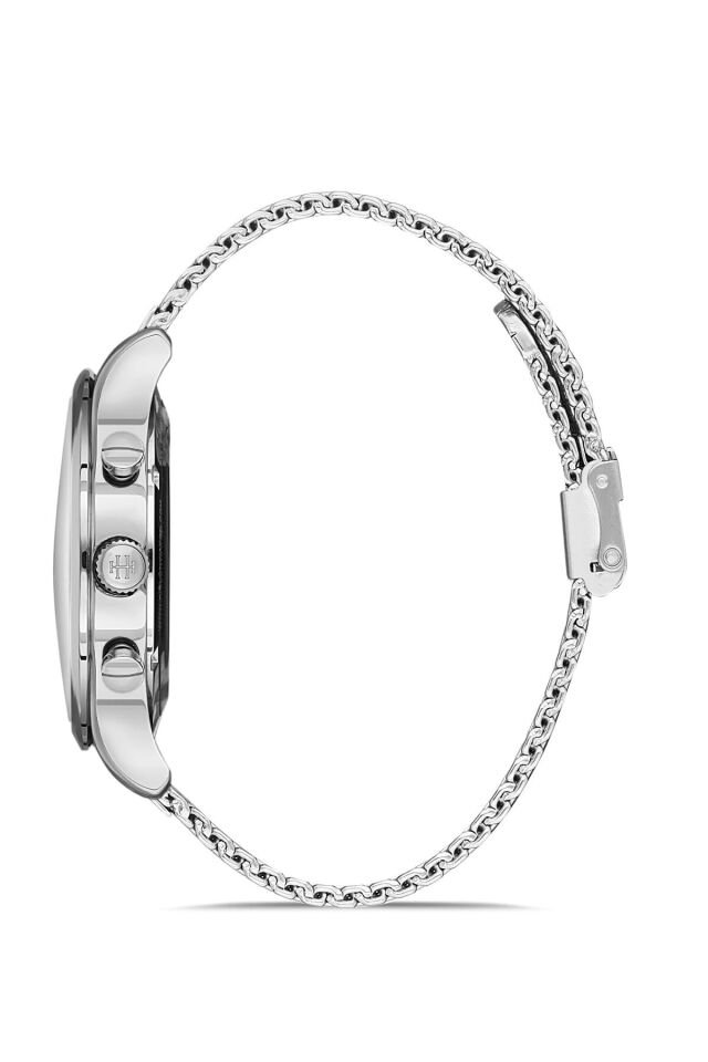 Hislon Ms101s-11ss Quartz Hasır Gri Lacivert 45 mm Erkek Kol Saati