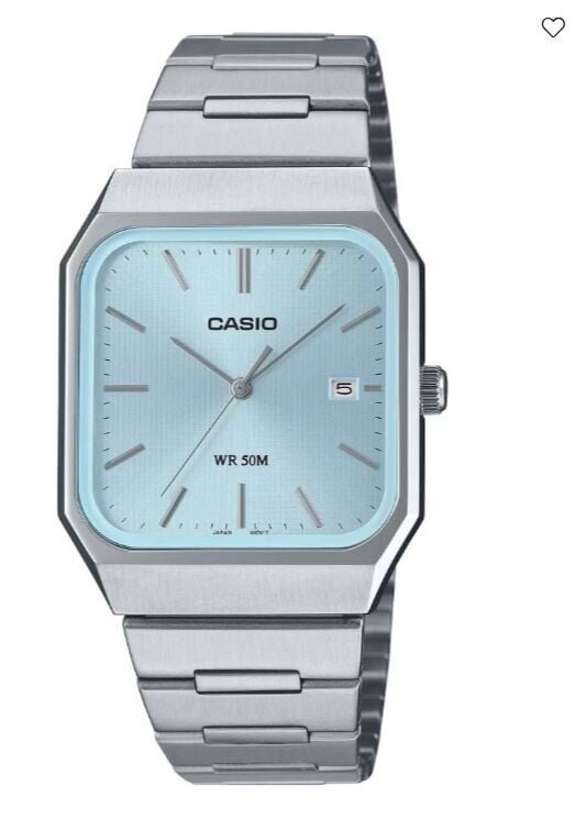 Casio MTP-B185D-2A2VDF Quartz Çelik Gri Turkuaz Kadran 33 mm Erkek Kol Saati