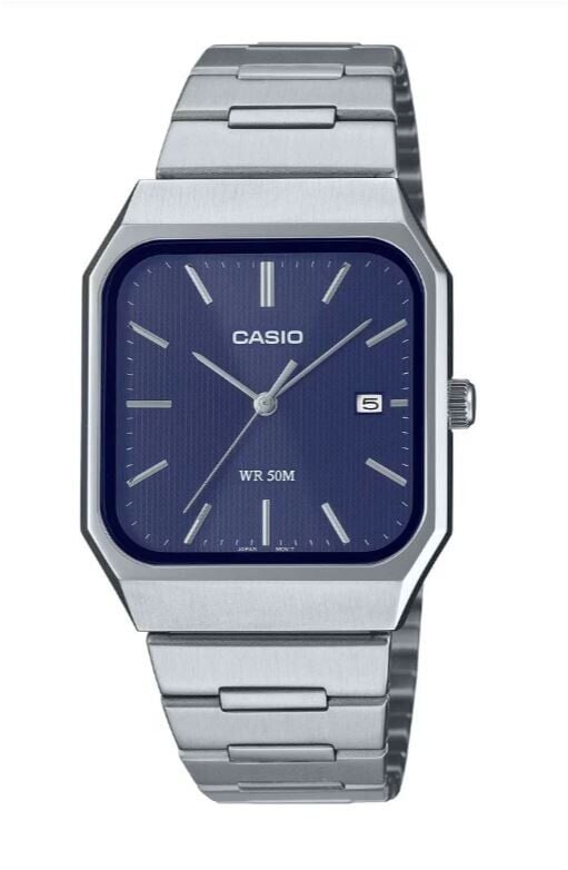 Casio MTP-B185D-2A1VDF Quartz Çelik Gri Lacivert Kadran 33 mm Erkek Kol Saati
