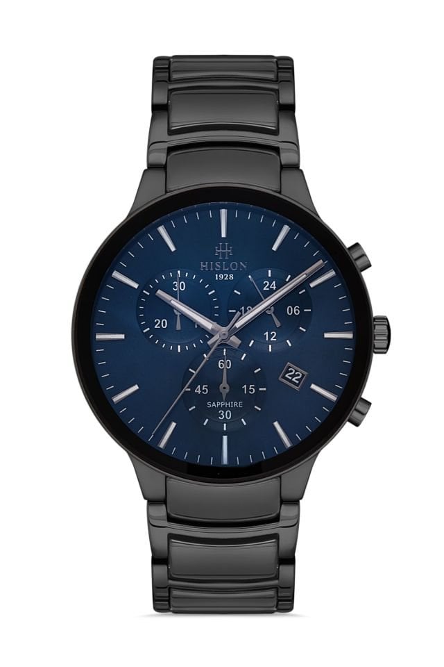 Hislon Ms110t-11sn Quartz Çelik/Seramik Siyah 42 mm Erkek Kol Saati AYNI GÜN KARGO