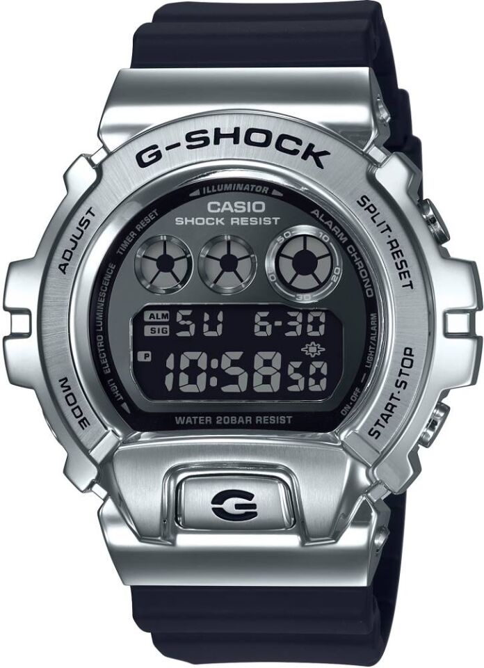 Casio GM-6900-1DR Quartz Dijital Silikon Siyah 20 ATM Erkek Kol Saati