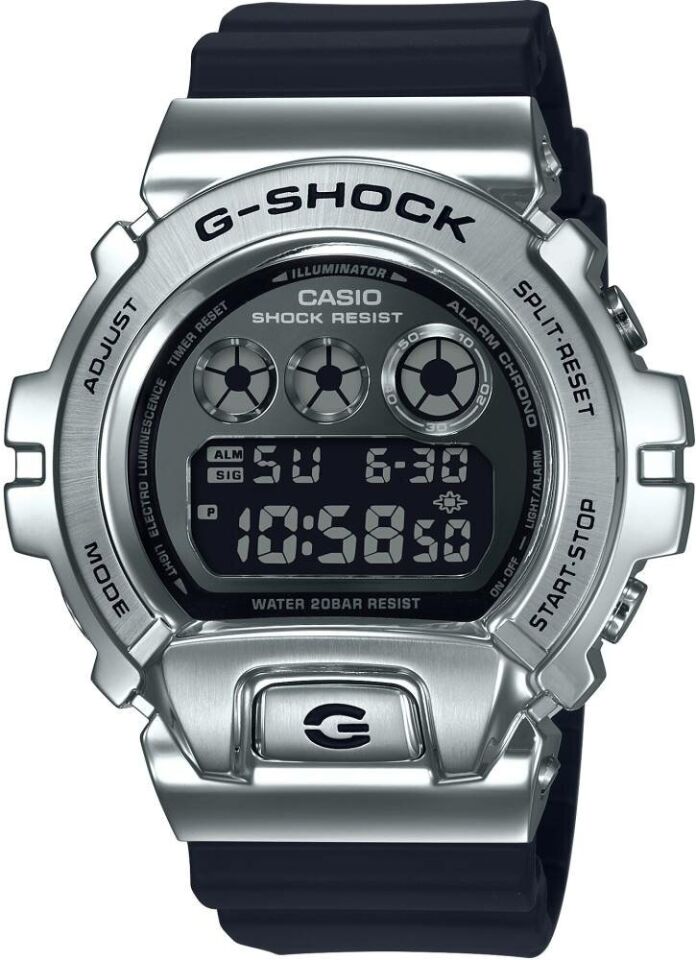 Casio GM-6900-1DR Quartz Dijital Silikon Siyah 20 ATM Erkek Kol Saati