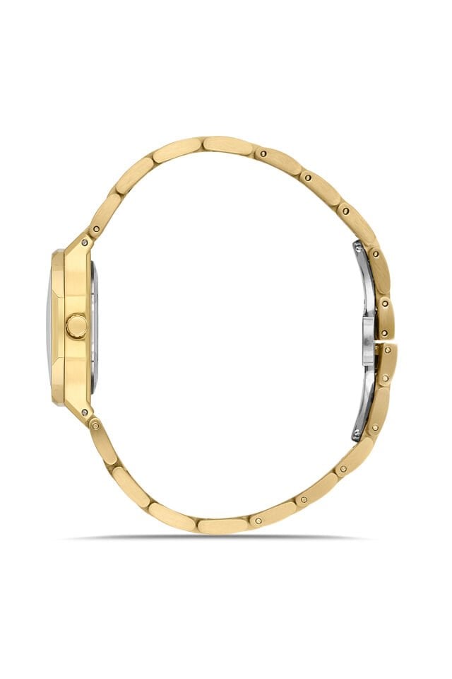 Ferro FL21616AWT-B Quartz Çelik Altın Rengi Beyaz Kadran 27 mm Kadın Kol Saati