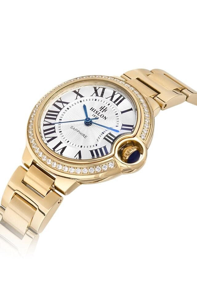 Hislon Ql120g-10sg Quartz Çelik Altın Rengi 34 mm Kadın Kol Saati