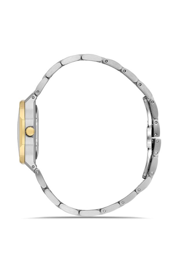 Ferro FL21616AWT-D8 Quartz Çelik Altın/Gri Kırmızı 27 mm Kadın Kol Saati