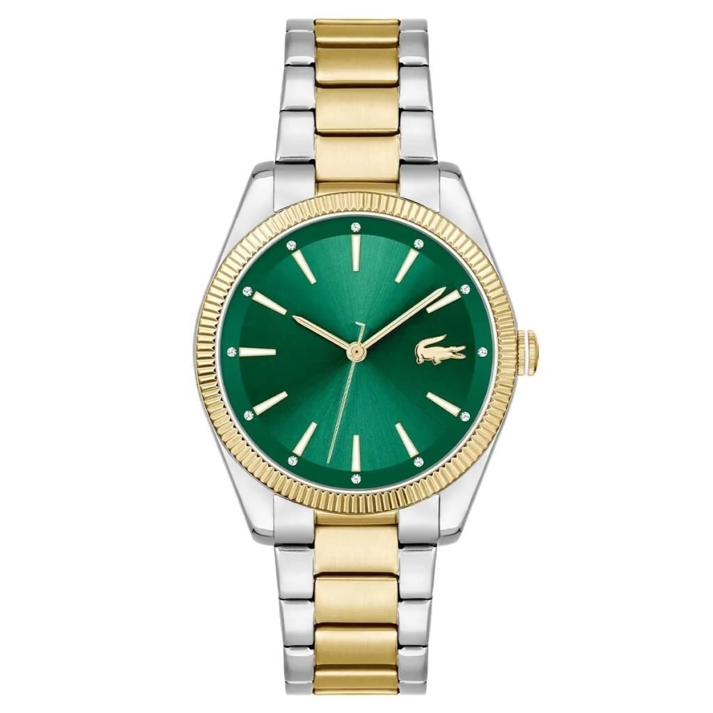 Lacoste 2001415 Quartz Çelik Altın/Gri Yeşil Kadran 36 mm Kadın Kol Saati