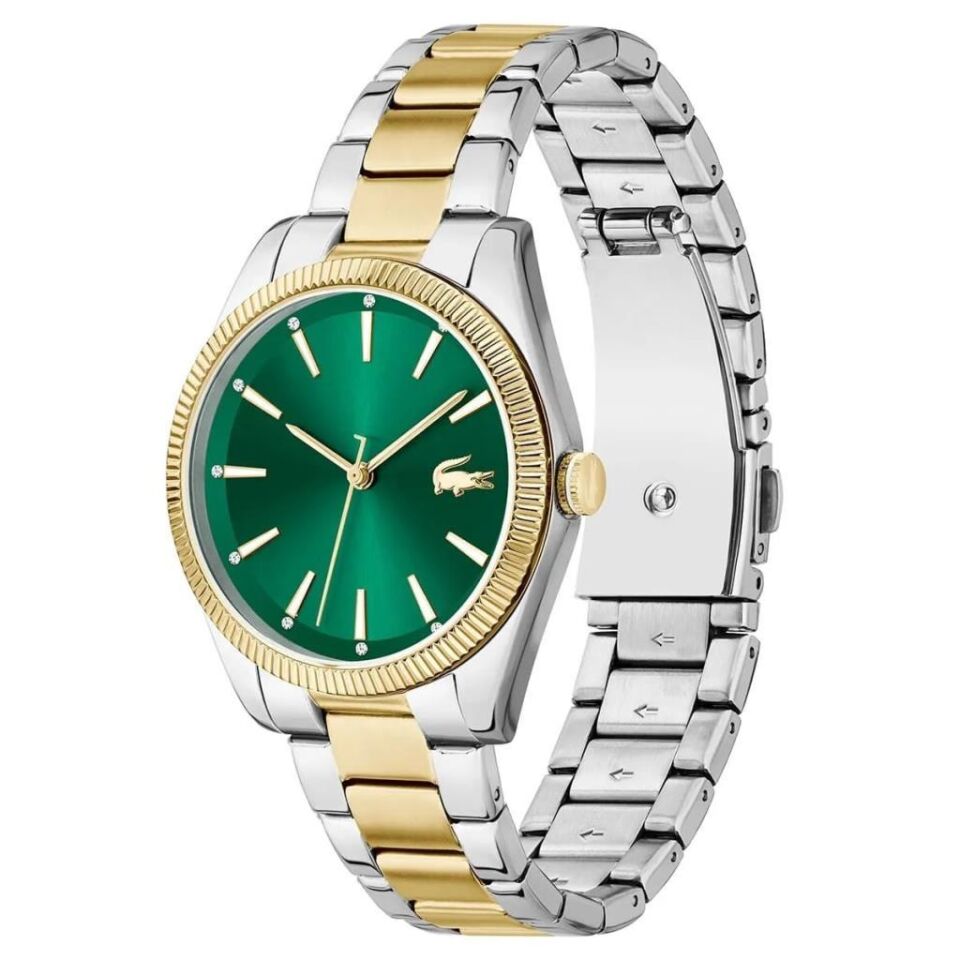 Lacoste 2001415 Quartz Çelik Altın/Gri Yeşil Kadran 36 mm Kadın Kol Saati