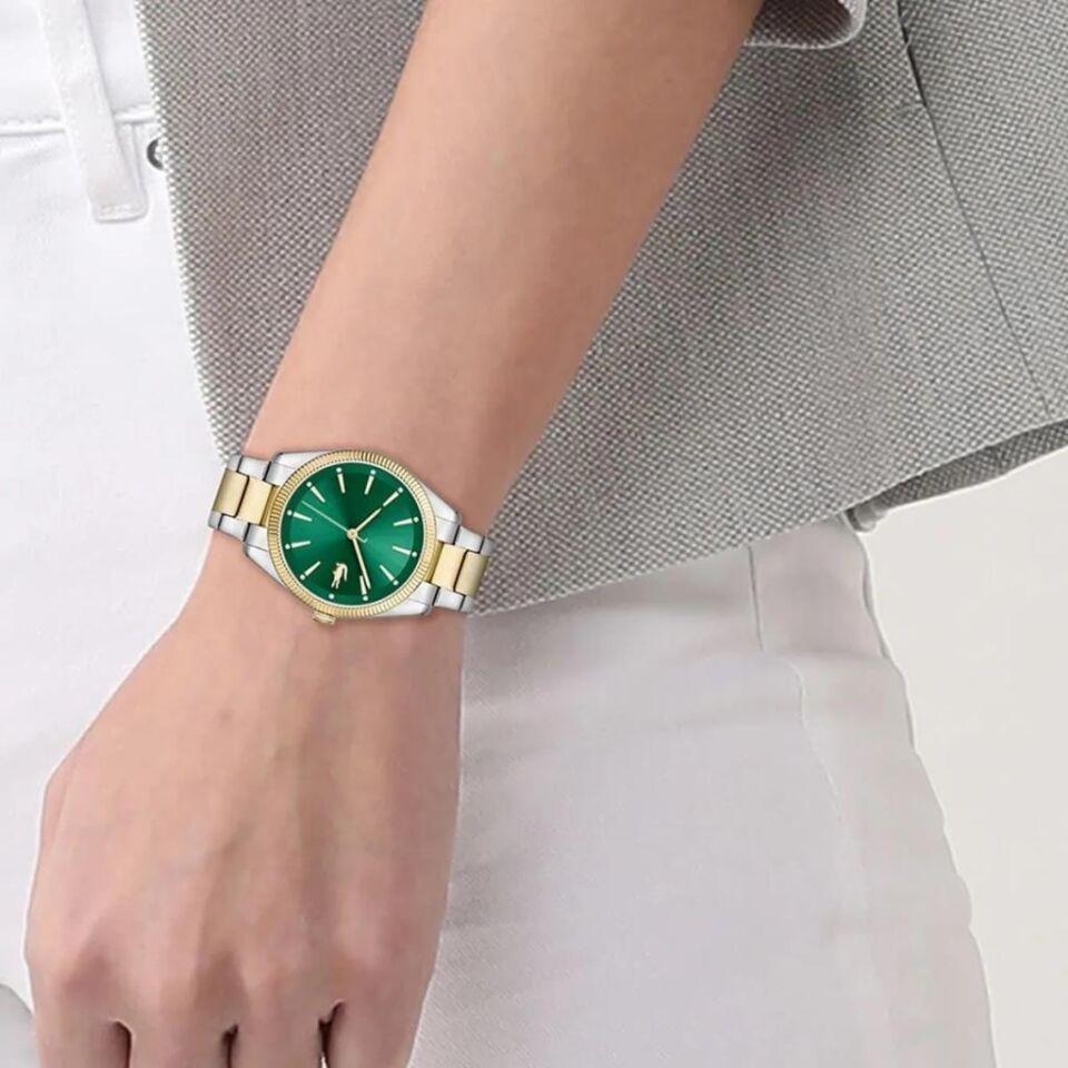 Lacoste 2001415 Quartz Çelik Altın/Gri Yeşil Kadran 36 mm Kadın Kol Saati