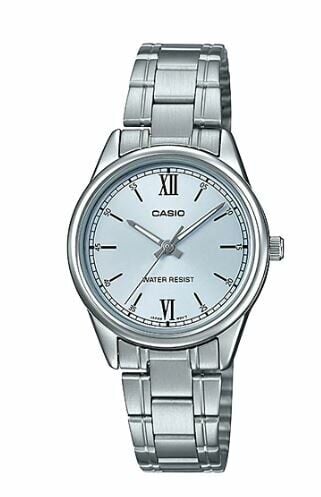 Casio LTP-V005D-2B3DF Quartz Çelik Gri Mavi Kadran 28 mm Kadın Kol Saati
