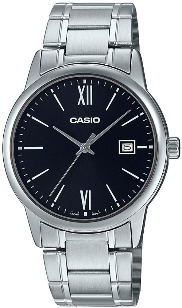 Casio MTP-V002D-1B3UDF Quartz Çelik Gri Siyah Kadran 37 mm Erkek Kol Saati
