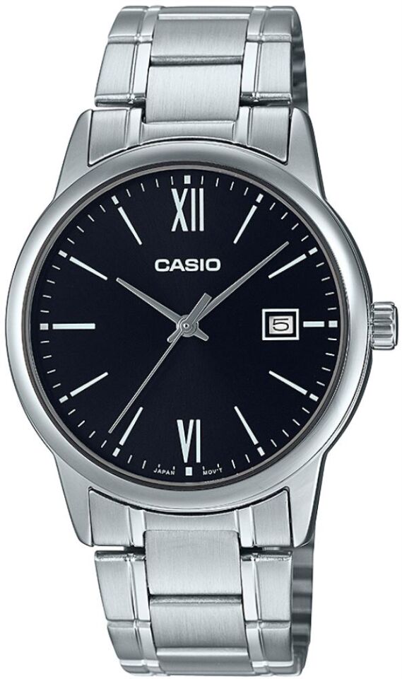 Casio MTP-V002D-1B3UDF Quartz Çelik Gri Siyah Kadran 37 mm Erkek Kol Saati