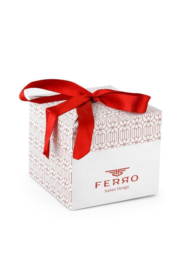 Ferro F11592AWT-A6 Quartz Çelik Gri Yeşil Kadran 41 mm Erkek Kol Saati