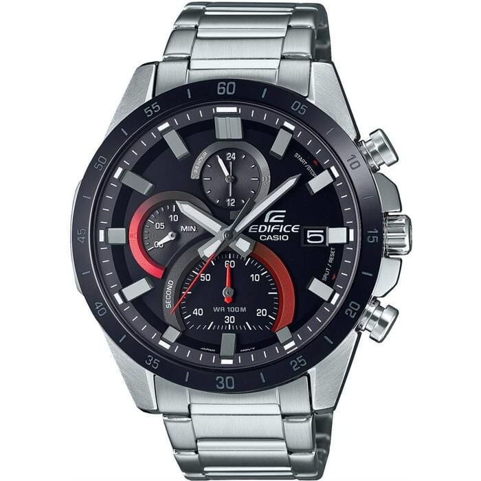 Casio EFR-571DB-1A1VUDF Edifice Quartz Çelik Gri Siyah Kadran 10 ATM 47 mm Erkek Kol Saati