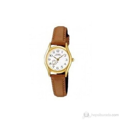 Casio LTP-1094Q-7B8RDF Quartz Deri Kahverengi Beyaz Kadran 23 mm Kadın Kol Saati