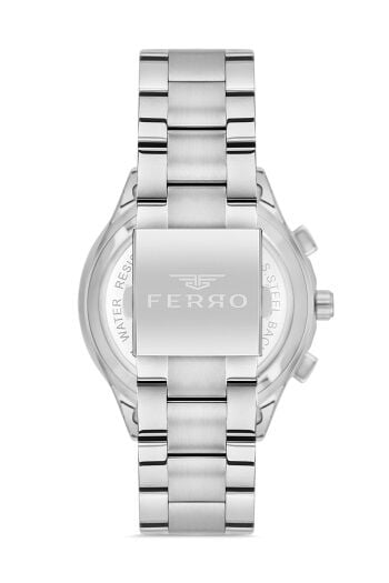 Ferro Gümüş Çelik Kordon Erkek Kol Saati FM11382A-A Fonksiyonları Aktif 3ATM Su Geçirmez