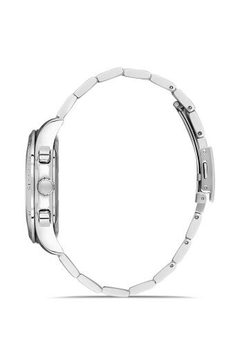 Ferro Gümüş Çelik Kordon Erkek Kol Saati FM11382A-A Fonksiyonları Aktif 3ATM Su Geçirmez