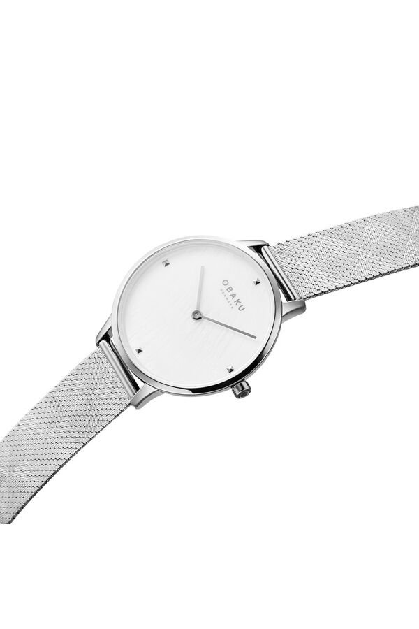 Obaku Denmark V295LXCWHC Quartz Çelik Hasır Gri 34 mm Kadın Kol Saati