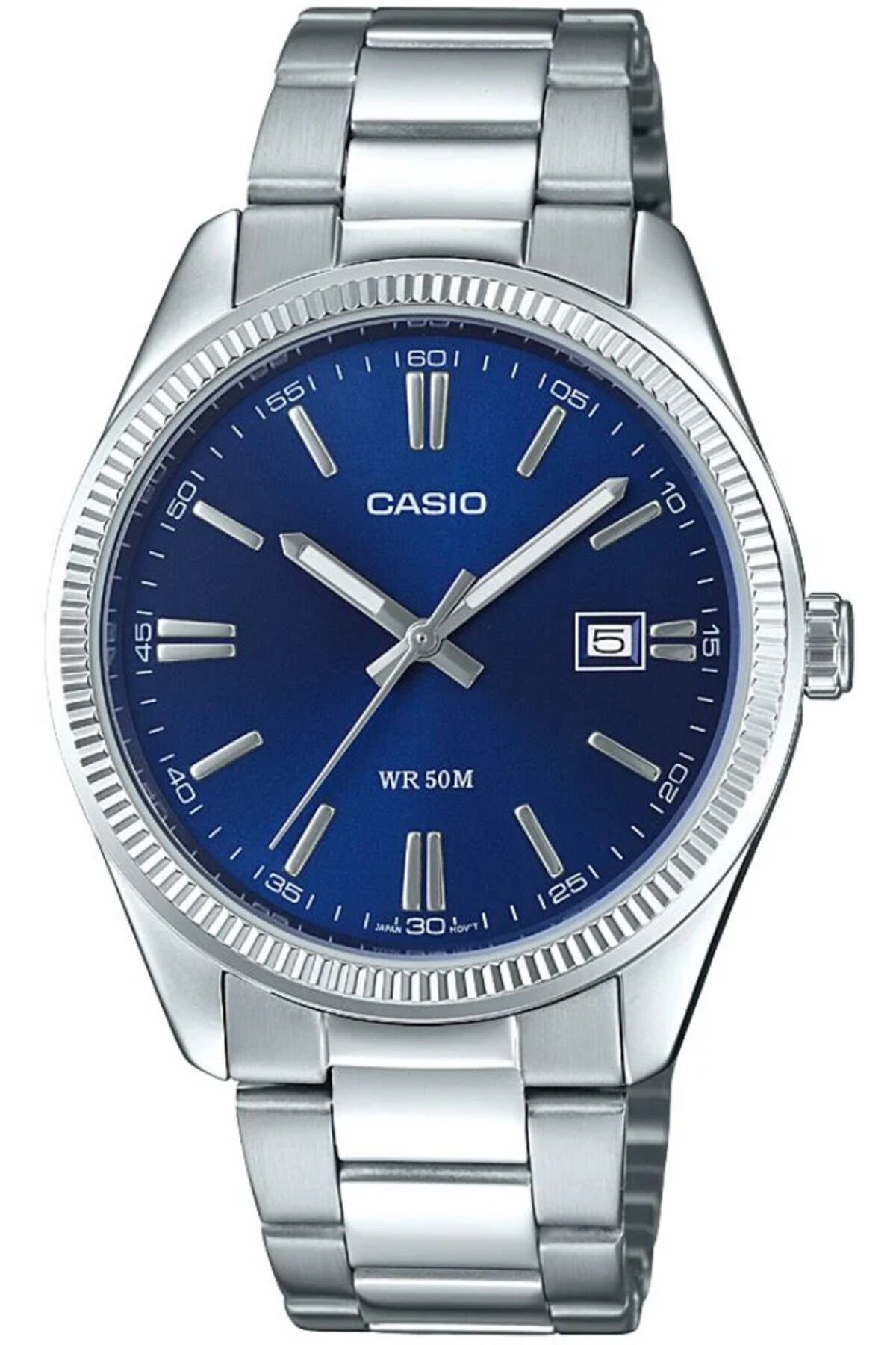 Casio MTP-1302PD-2AVEF Quartz Çelik Gri Lacivert Kadran 39 mm Erkek Kol Saati