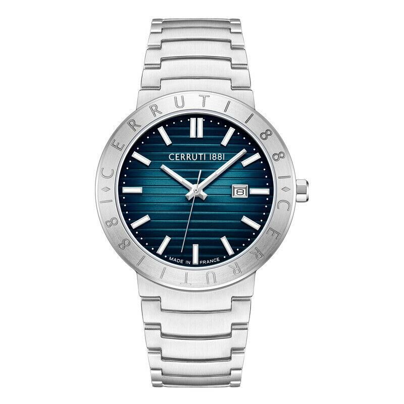 Cerruti 1881 CIWGA0043101 Quartz Çelik Gri Mavi Kadran 42 mm Erkek Kol Saati