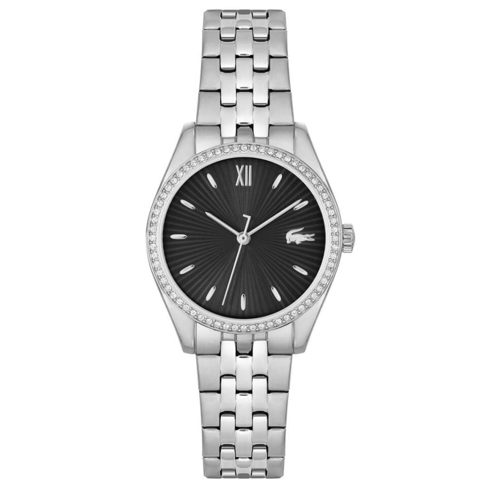 Lacoste 2001323 Quartz Çelik Gri Siyah Kadran 30 mm Kadın Kol Saati