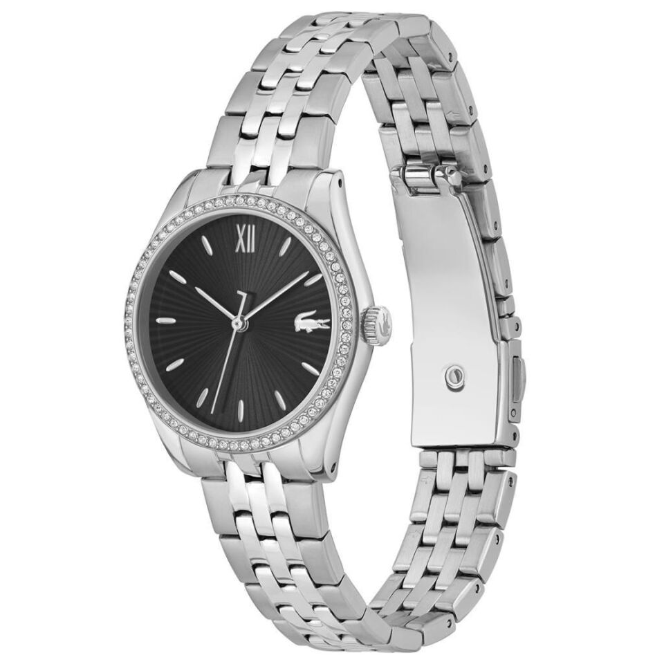 Lacoste 2001323 Quartz Çelik Gri Siyah Kadran 30 mm Kadın Kol Saati