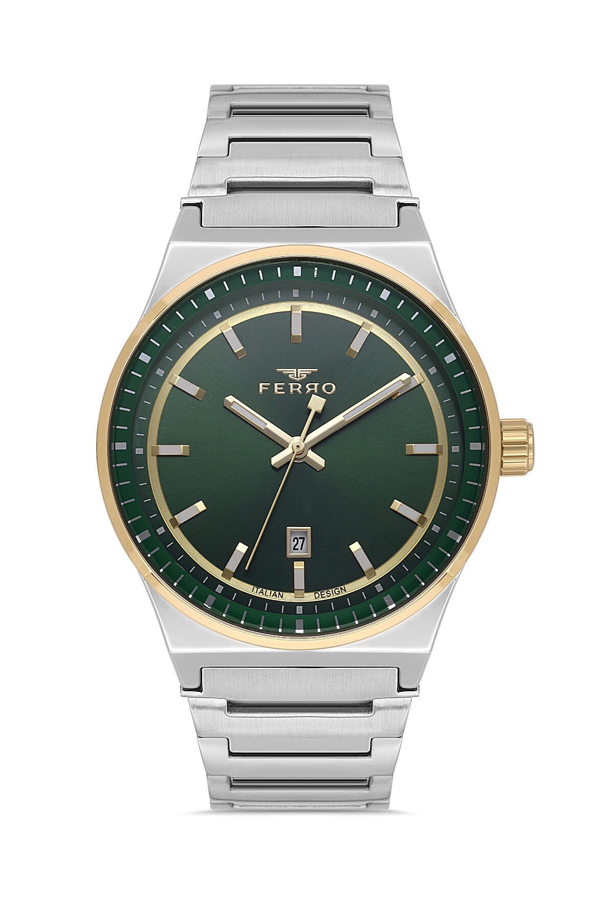 Ferro Sarı ve Gümüş Çelik Kordon Erkek Kol Saati F11592AWT-D6
