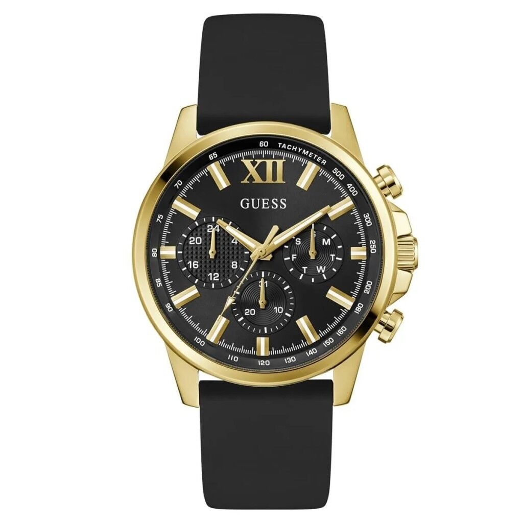 Guess GUGW0913G2 Quartz Deri Siyah 44 mm Erkek Kol Saati