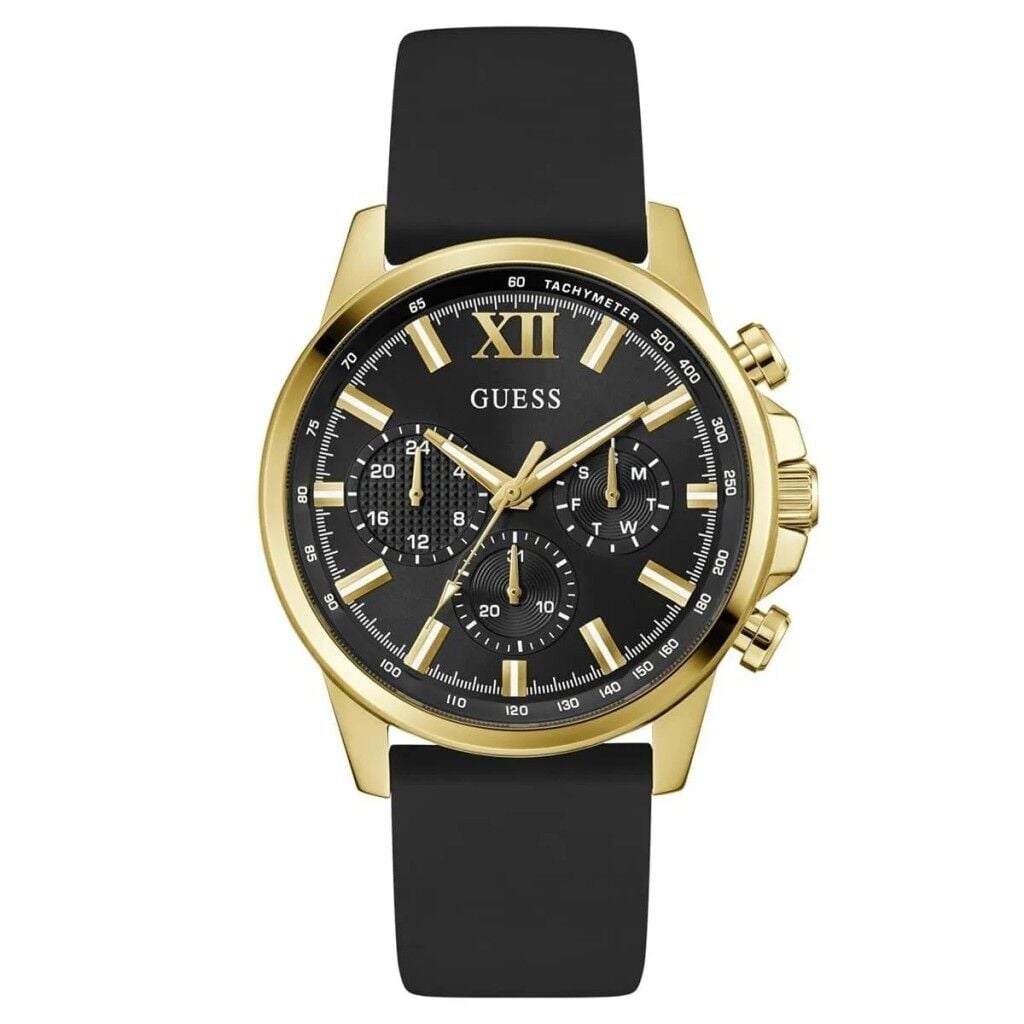 Guess GUGW0913G2 Quartz Deri Siyah 44 mm Erkek Kol Saati