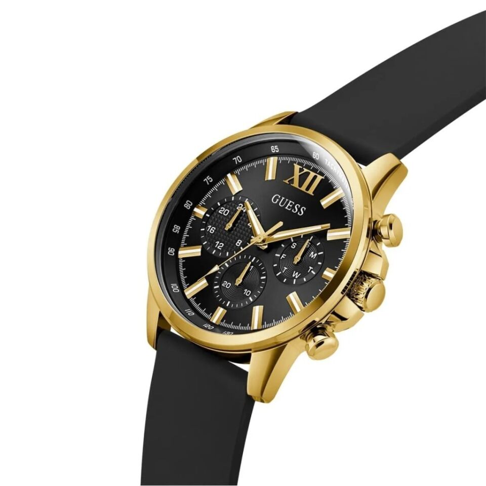 Guess GUGW0913G2 Quartz Deri Siyah 44 mm Erkek Kol Saati